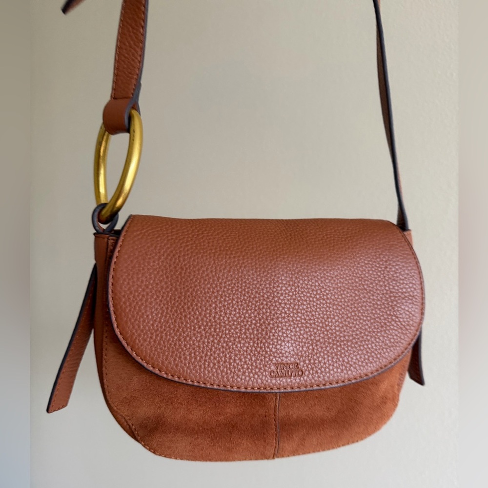 Vince Camuto Brown Leather Crossbody Bag